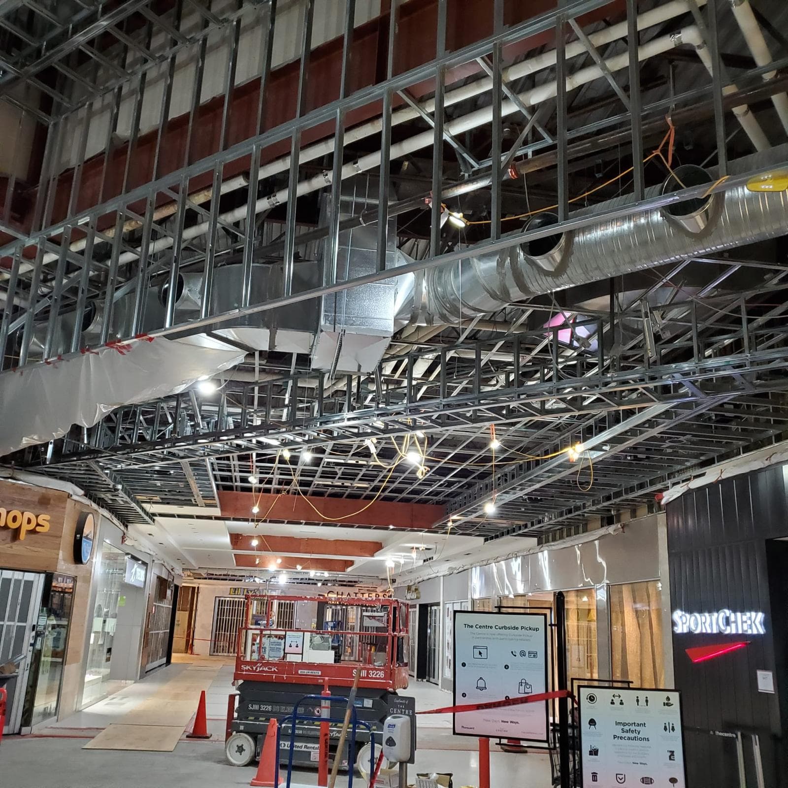 Commercial interior drywall and ceiling construction in Saskatoon, Saskatchewan