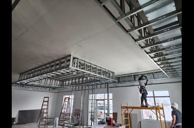 Mudding and taping drywall finish work by Dil Chahal Construction in Saskatoon, SK